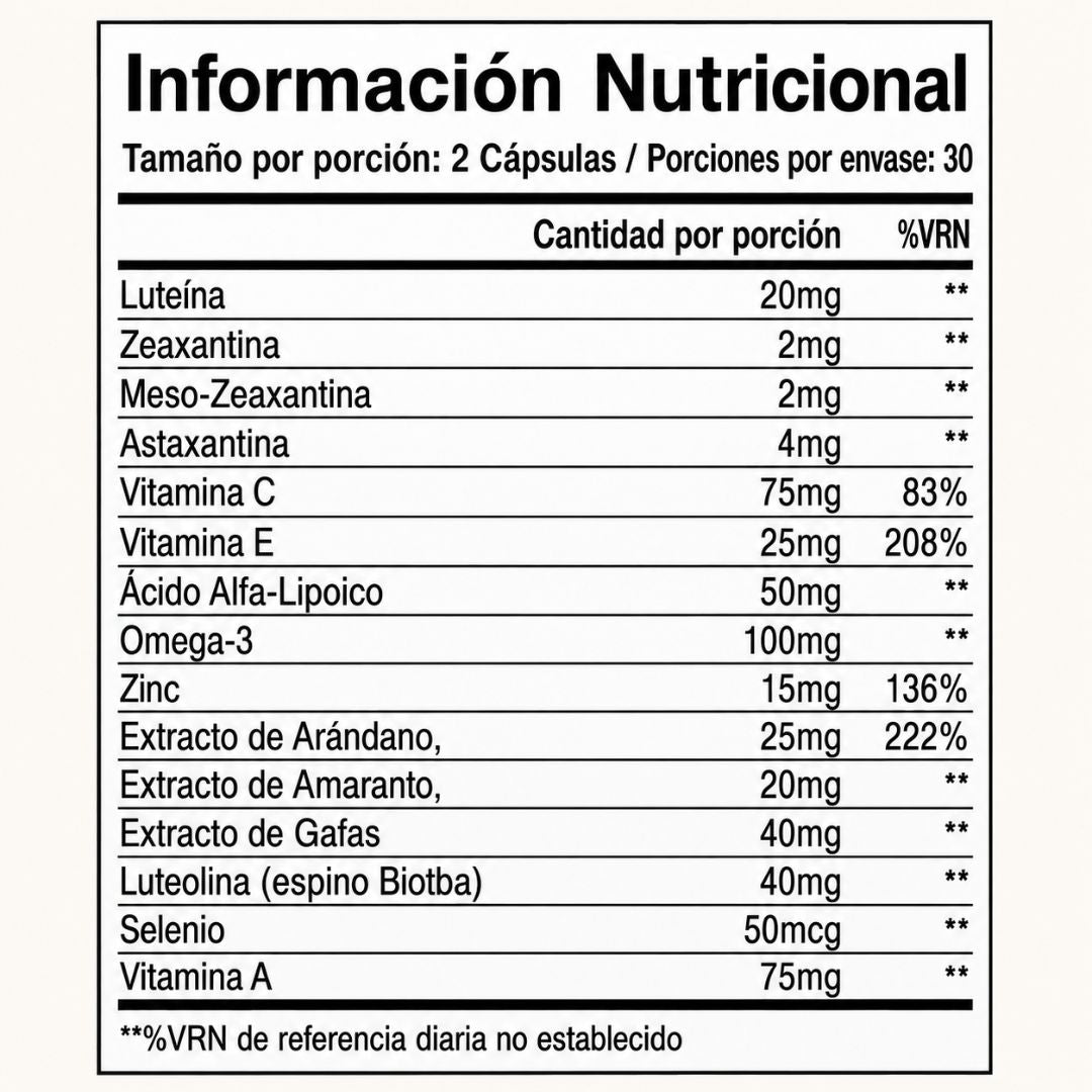 VISIONYX | Fórmula Avanzada 15 En 1 Para La Salud Visual