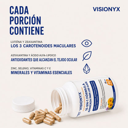 VISIONYX | Fórmula Avanzada 15 En 1 Para La Salud Visual