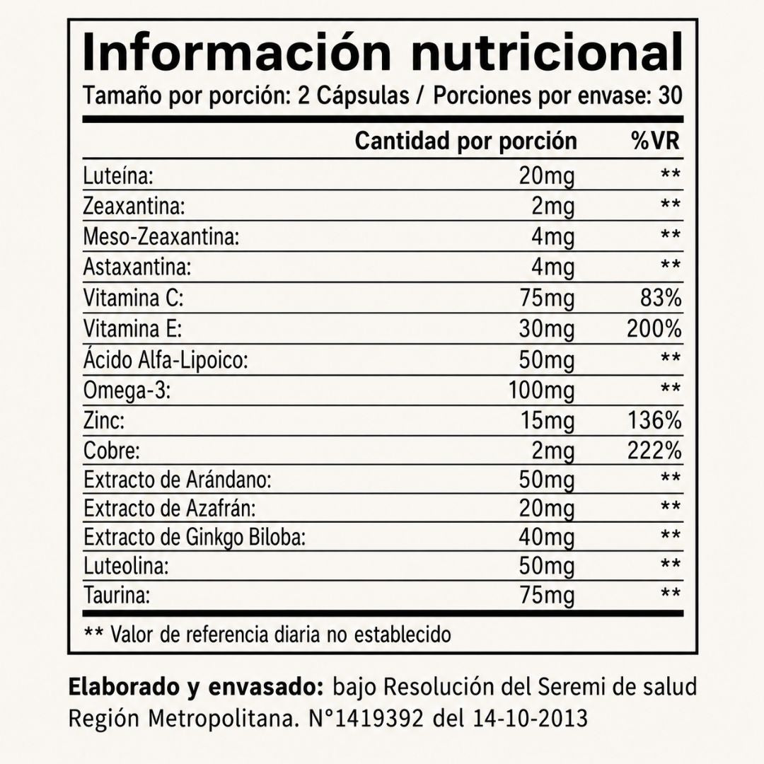 VISIONYX | Fórmula Avanzada 15 En 1 Para La Salud Visual